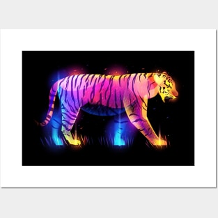 Rainbow Tiger Posters and Art